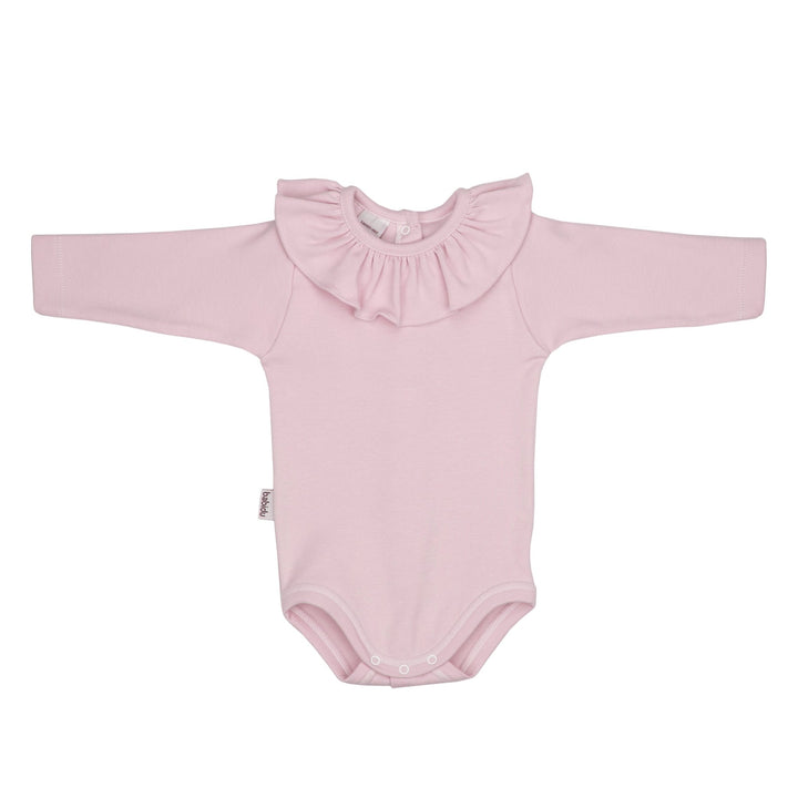 Babidu Long Sleeve Ruffle Collar Bodysuit - Millie and John