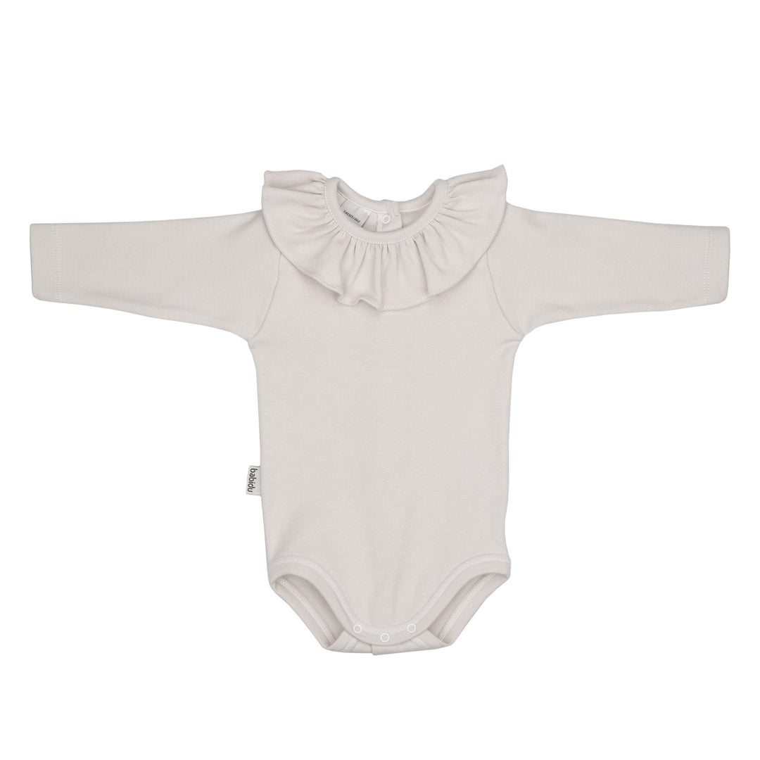 Babidu Long Sleeve Ruffle Collar Bodysuit - Millie and John