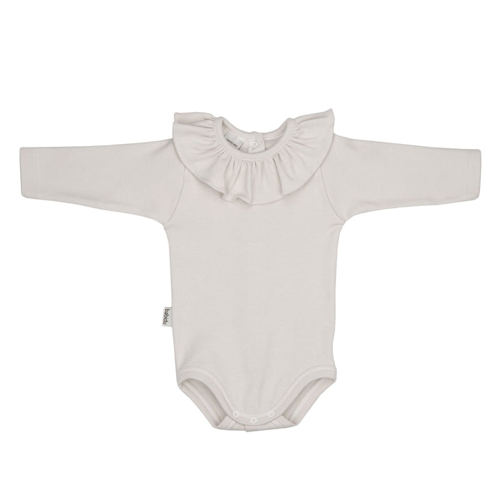 Babidu Long Sleeve Ruffle Collar Bodysuit - Millie and John