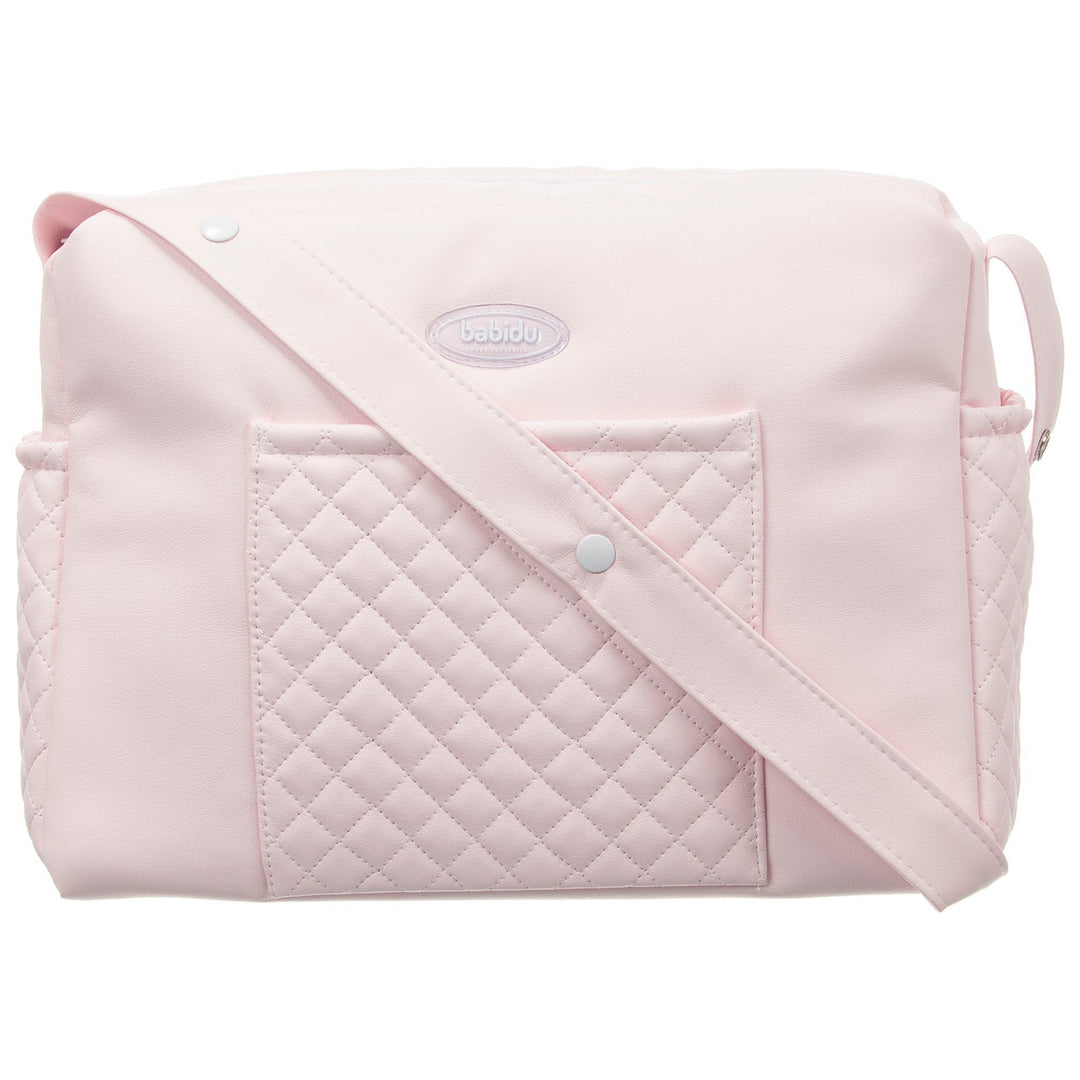 Babidu Pink Quilted Changing Bag - Millie and John