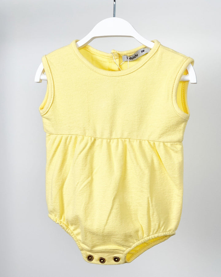 Babidu Terry Towelling Lemon Romper - Millie and John