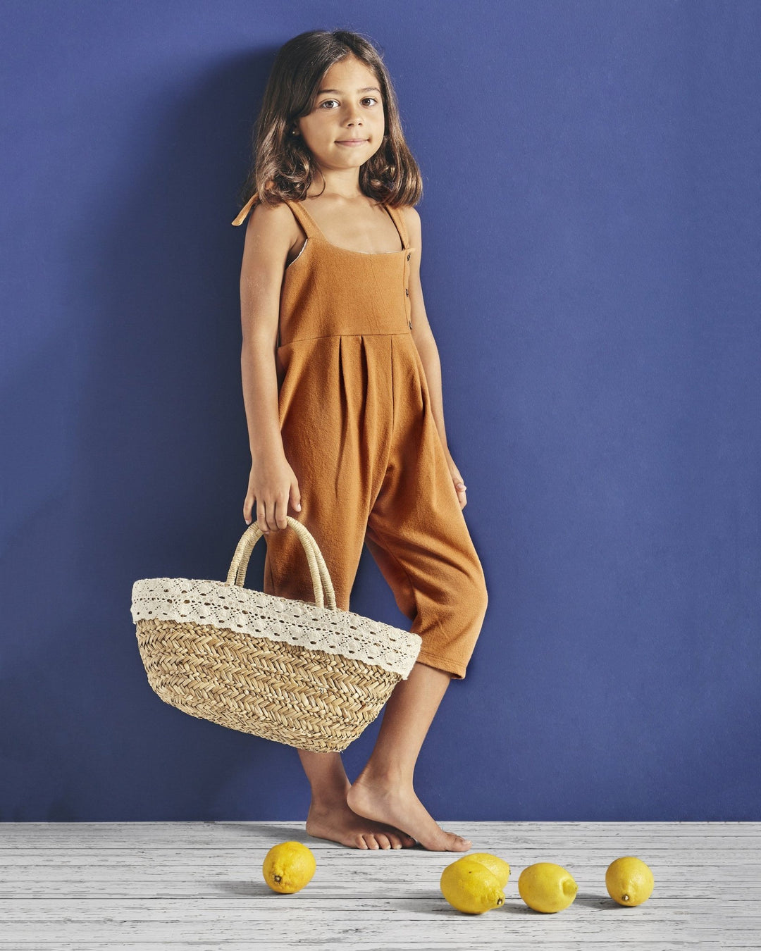 Babidu Terry Towelling Rust Jumpsuit - Millie and John