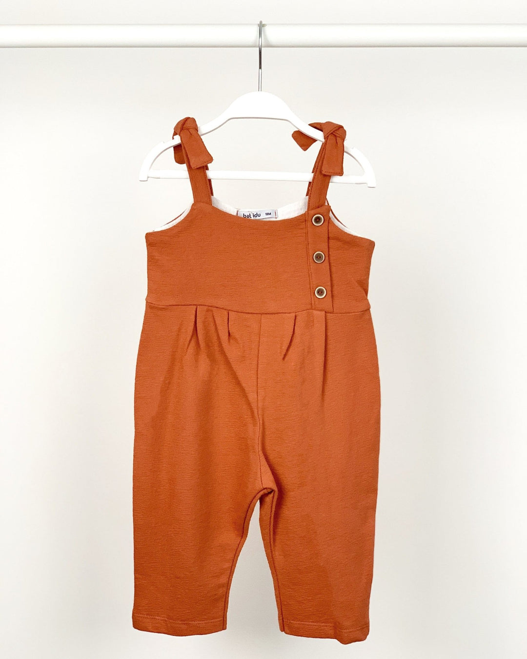 Babidu Terry Towelling Rust Jumpsuit - Millie and John