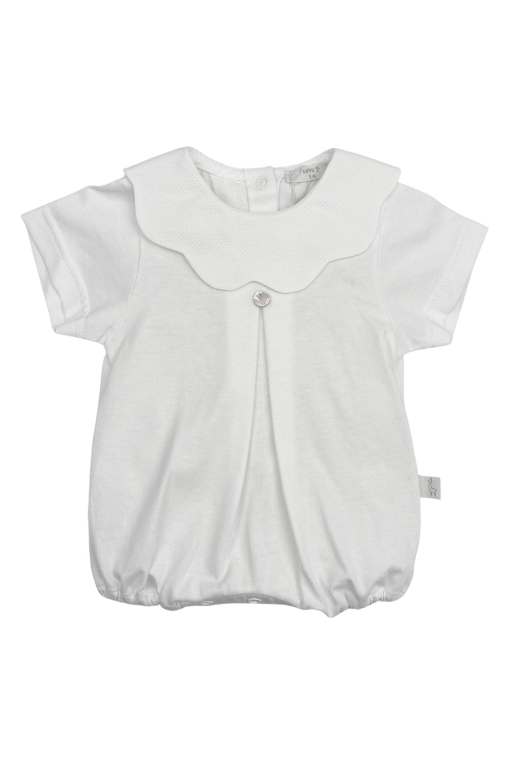 Baby Gi "True" Scalloped Collar Romper - Millie and John