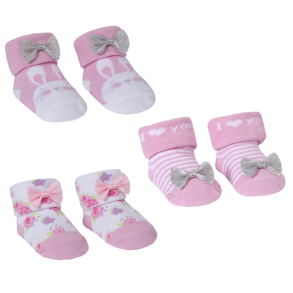 Baby Town Ditsy Bunny Gift Socks - Millie and John