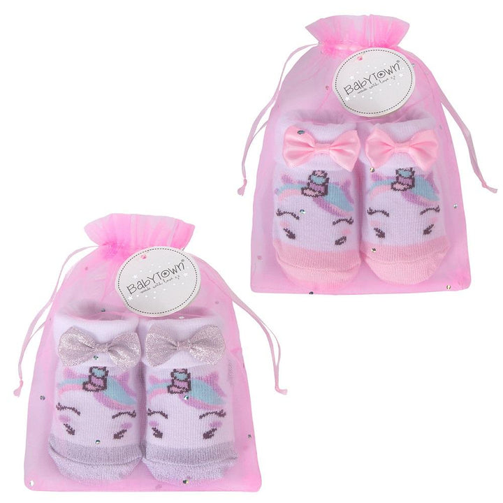 Baby Town Unicorn Gift Socks - Millie and John