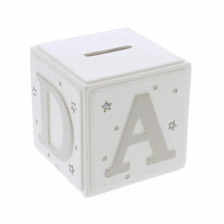 Bambino Cream ABC Money Box - Millie and John