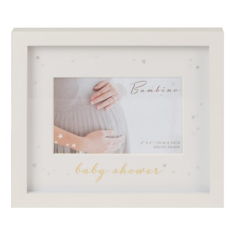 Bambino Cream Baby Shower Photo Frame - Millie and John