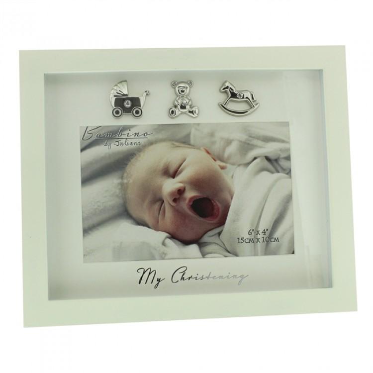 Bambino Cream "My Christening" Photo Frame - Millie and John