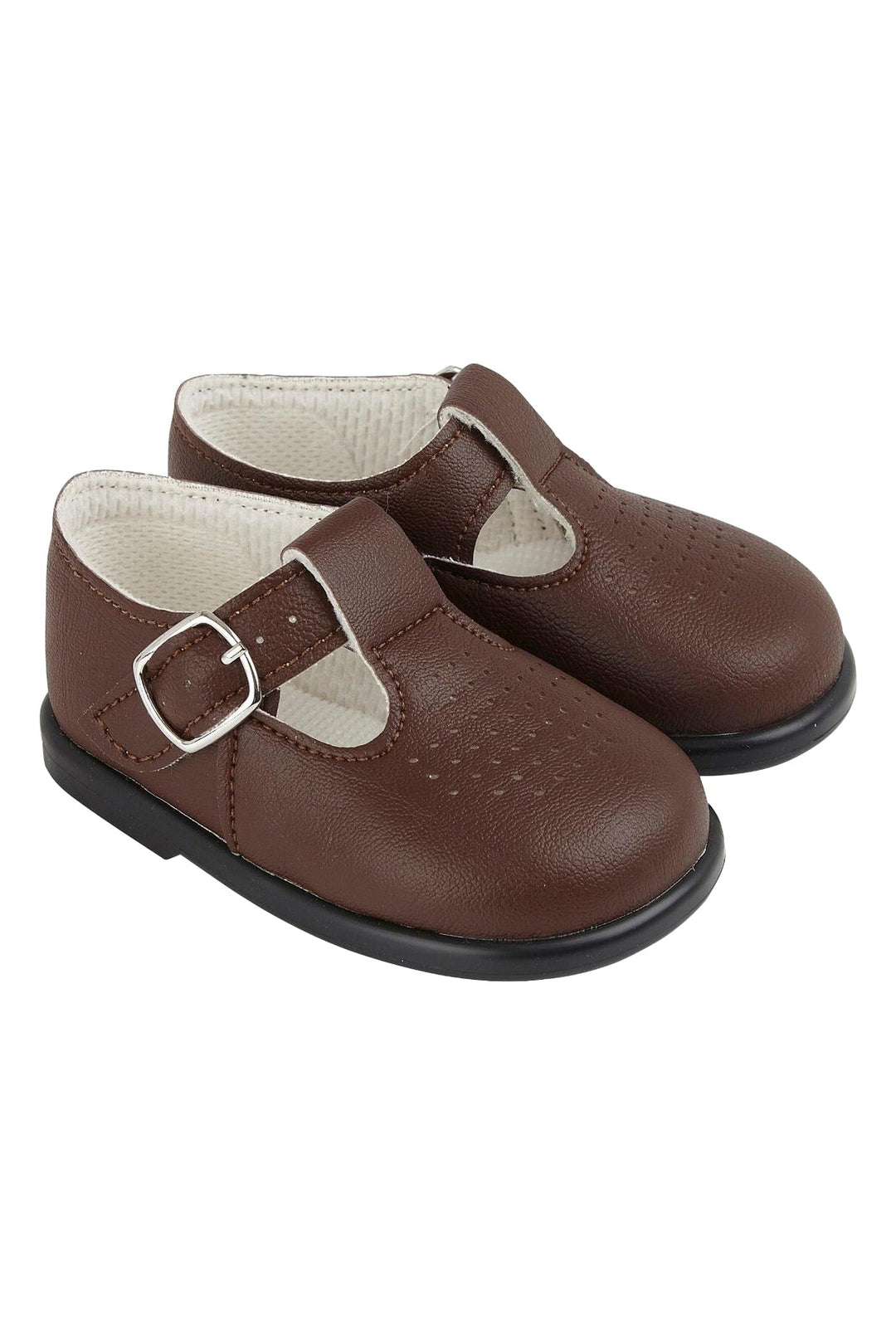 Baypods Brown T - Bar Hard Sole Shoes - Millie and John