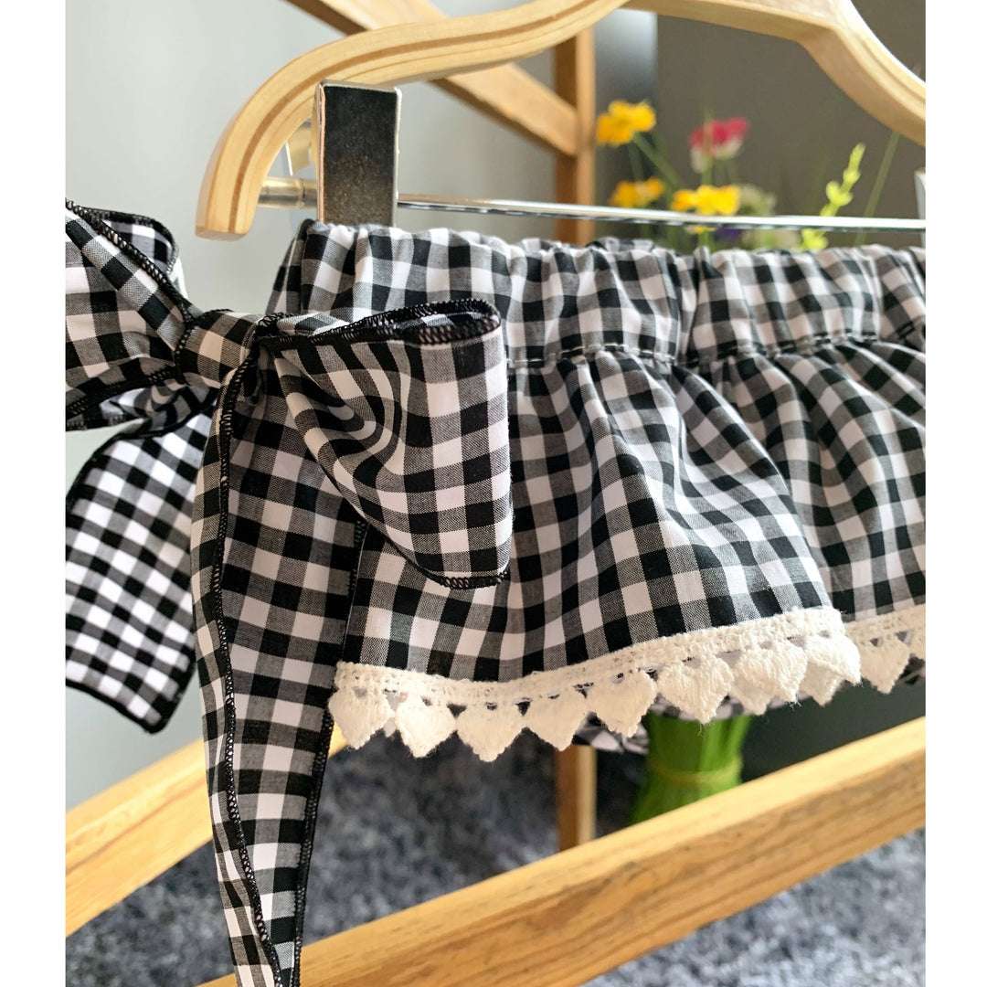 Phi Black Gingham Bow Bloomers | Millie and John