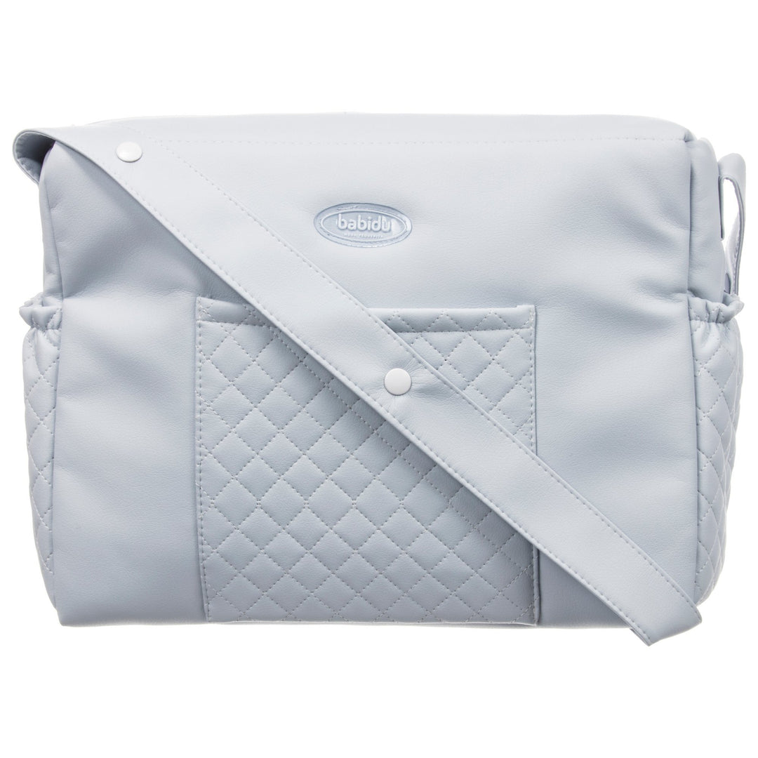 Babidu Blue Quilted Changing Bag | Millie and John