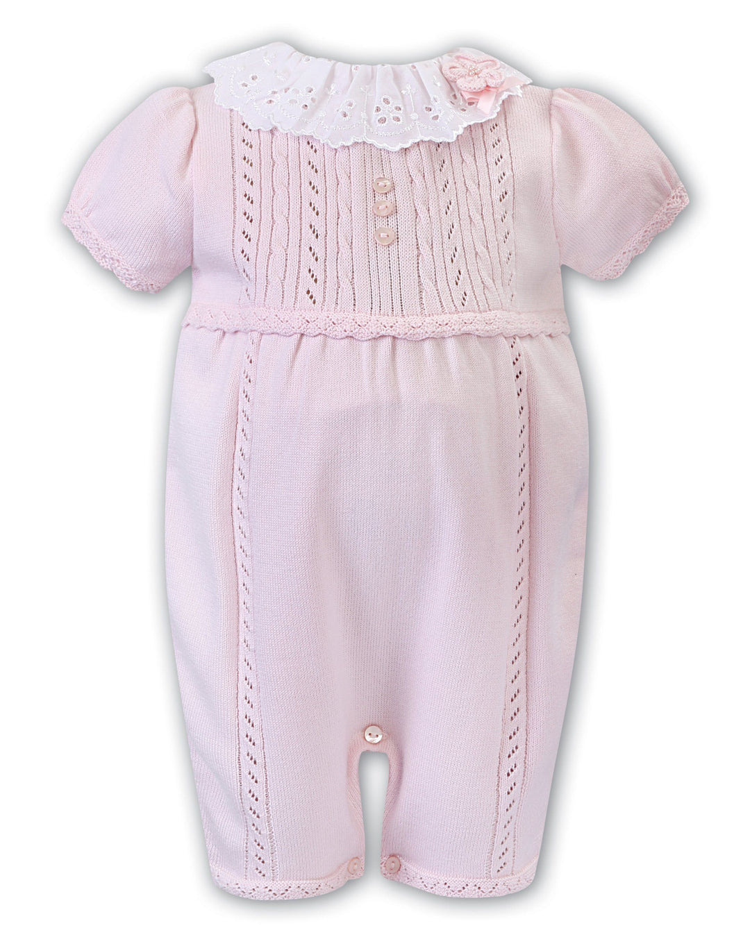 Dani "Bonnie" Pink Knitted Romper | Millie and John