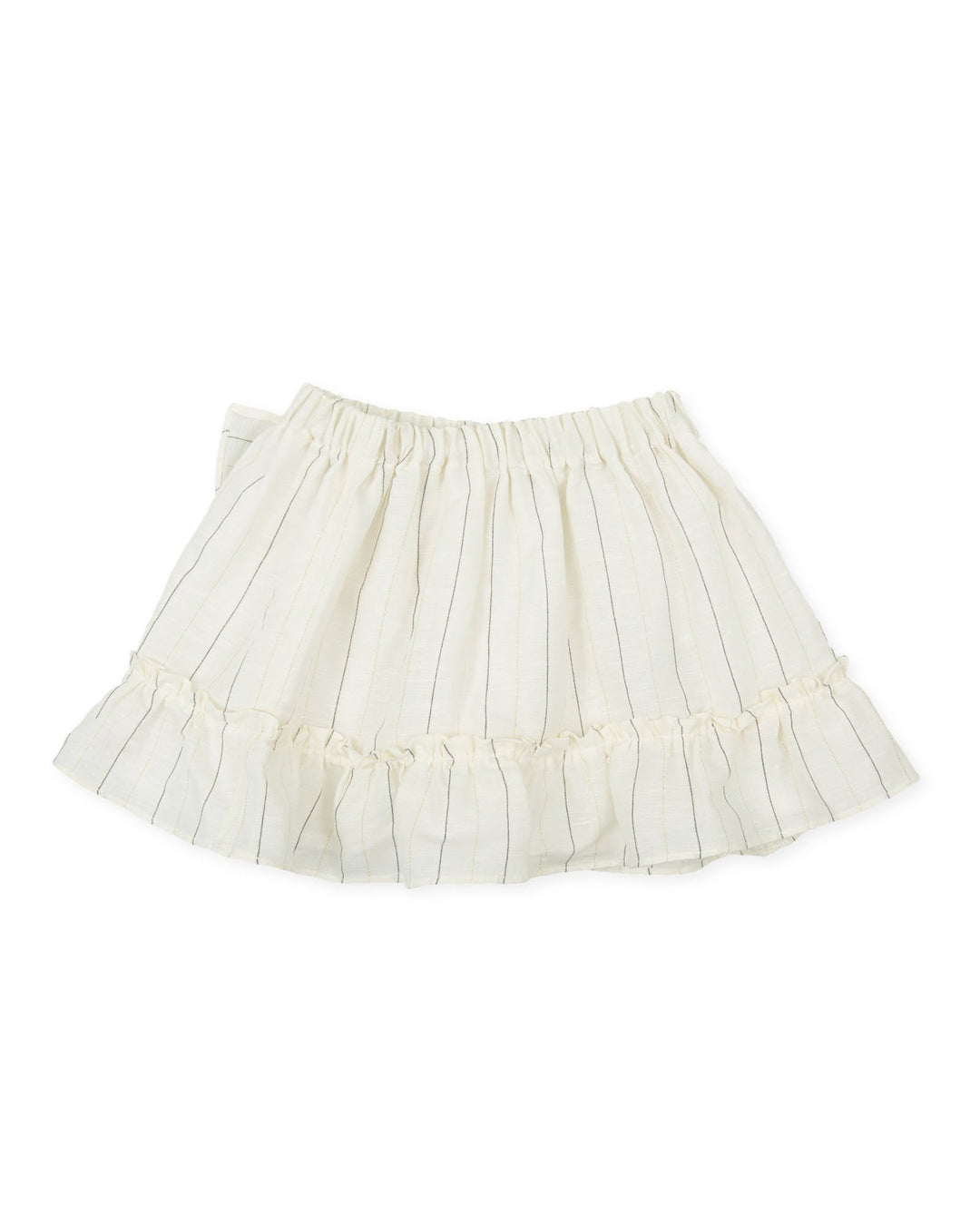 Tutto Piccolo "Breagha" Linen Top & Sparkly Striped Skirt | Millie and John
