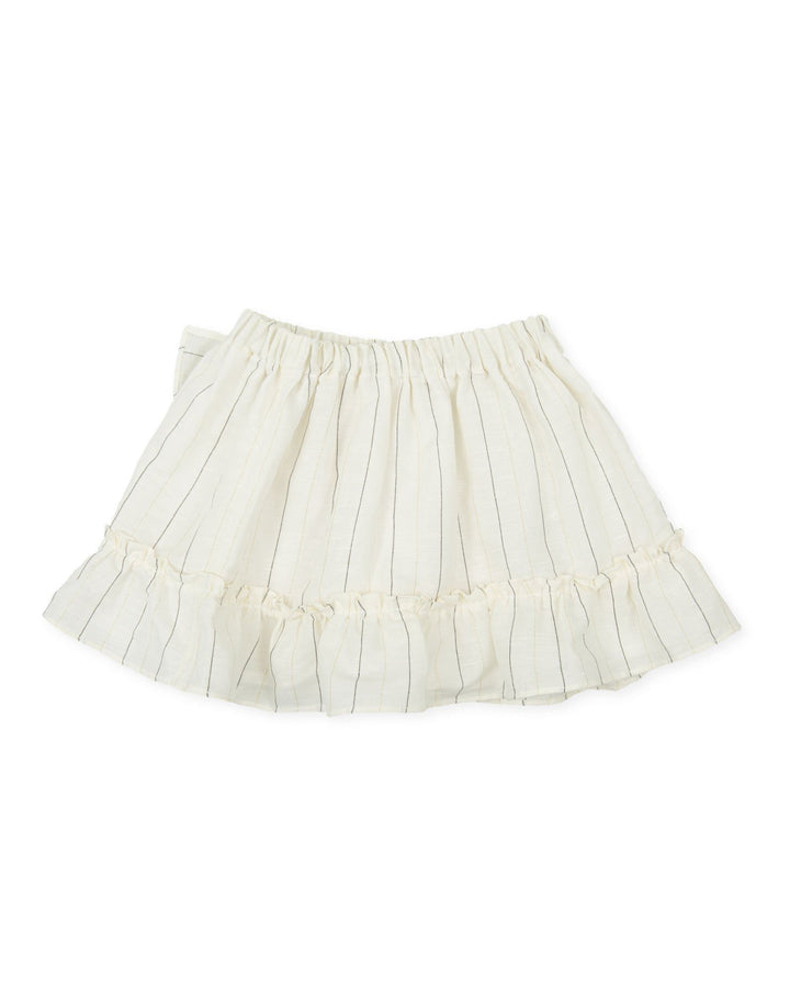 Tutto Piccolo "Breagha" Linen Top & Sparkly Striped Skirt | Millie and John