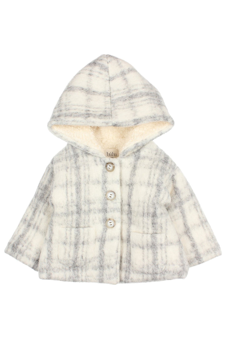 Búho "Aven" Light Grey Sherpa Lined Wool Coat - Millie and John