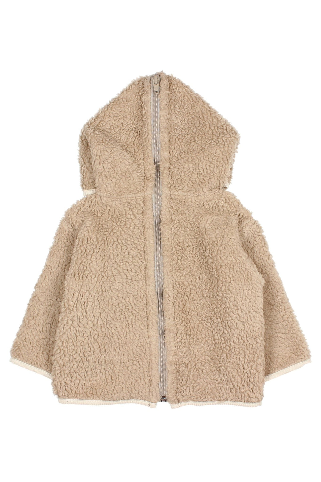 Búho "Barney" Beige Sherpa Teddy Hoodie - Millie and John