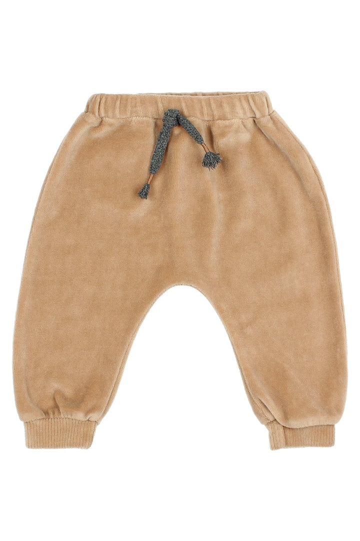 Búho "Channing" Sand Velour Trousers - Millie and John