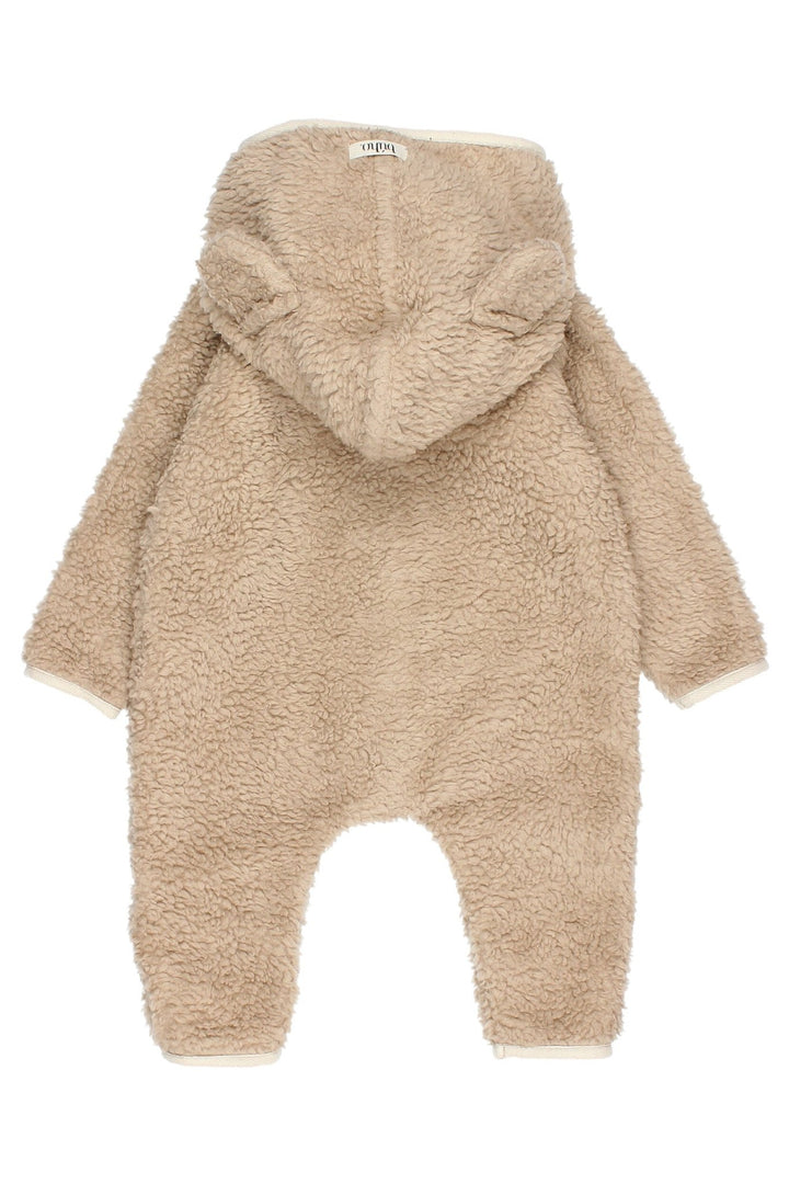 Búho "Coco" Beige Sherpa Teddy Romper - Millie and John