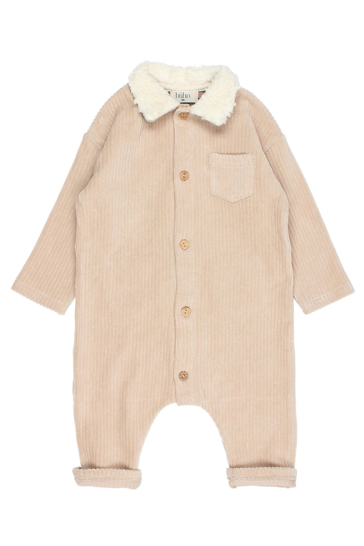 Búho "Indiana" Corduroy Sherpa Collar Romper - Millie and John