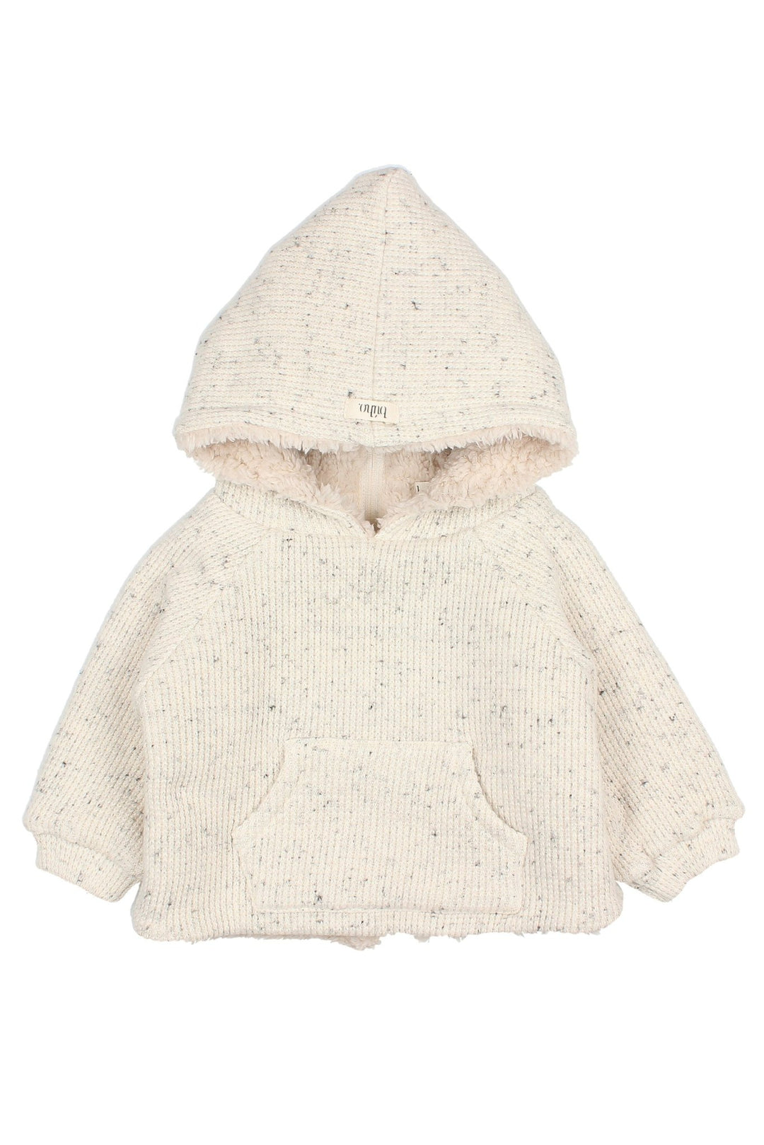 Búho "Moby" Grey Marl Sherpa Lined Hoodie - Millie and John