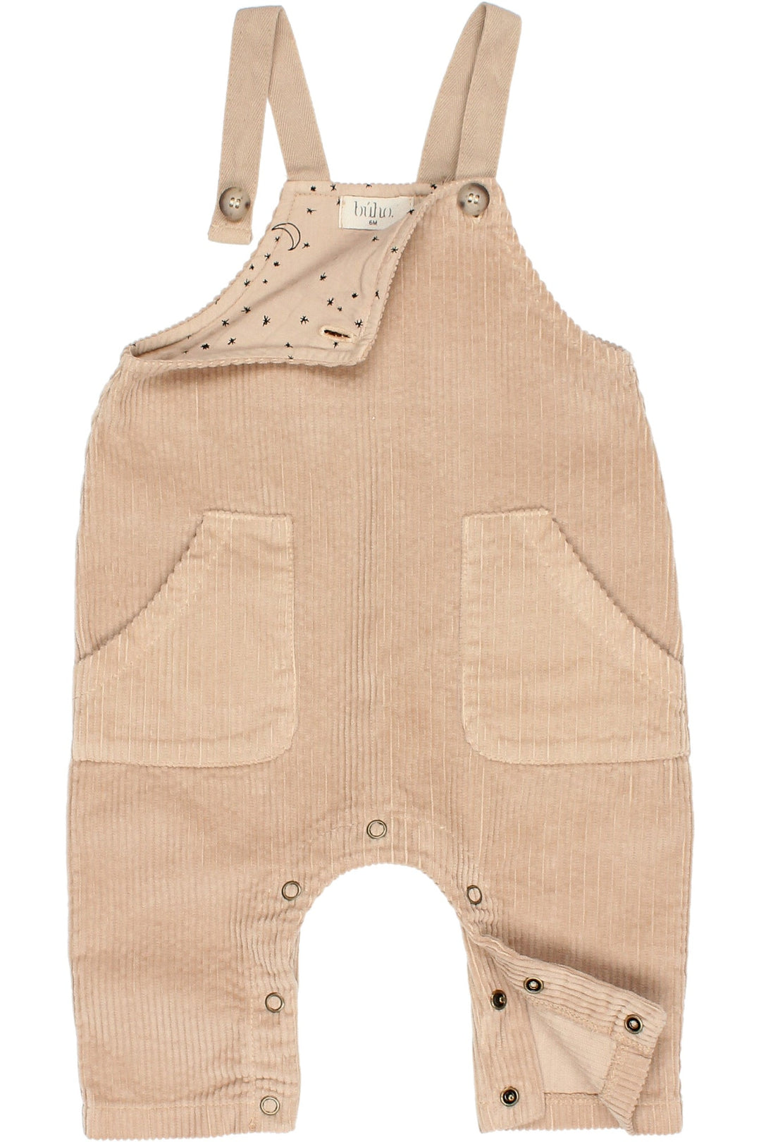 Búho "Ned" Beige Corduroy Dungarees - Millie and John