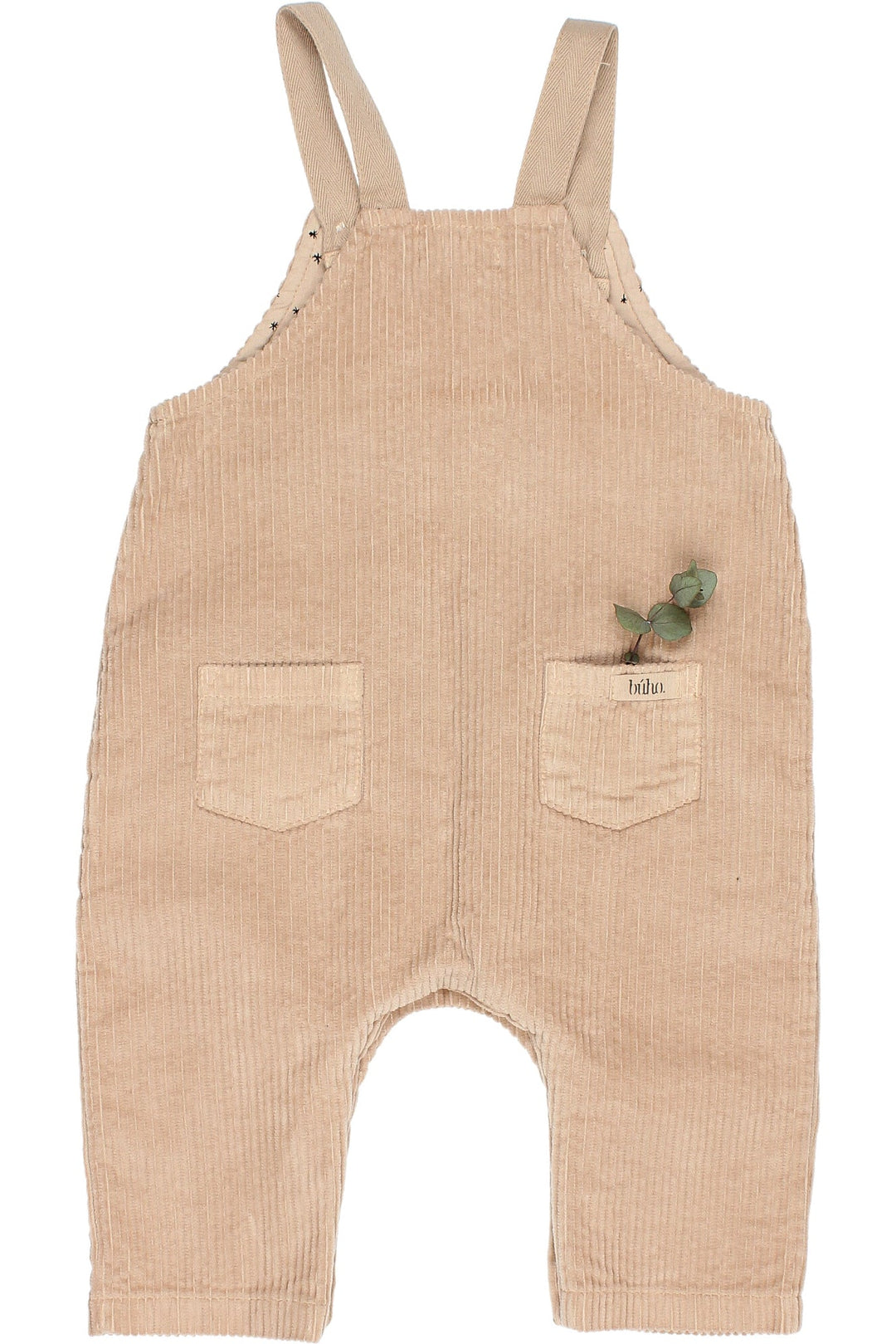 Búho "Ned" Beige Corduroy Dungarees - Millie and John