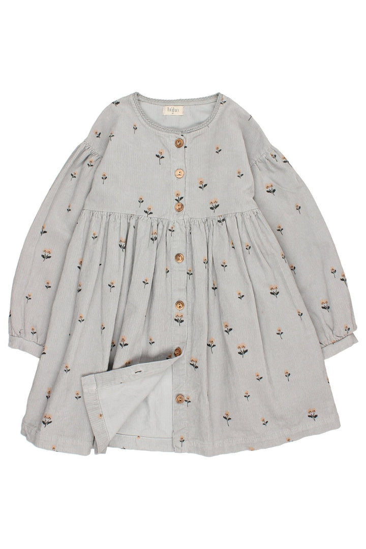 Búho "Romilly" Embroidered Flower Cord Dress (3 - 6Y) - Millie and John