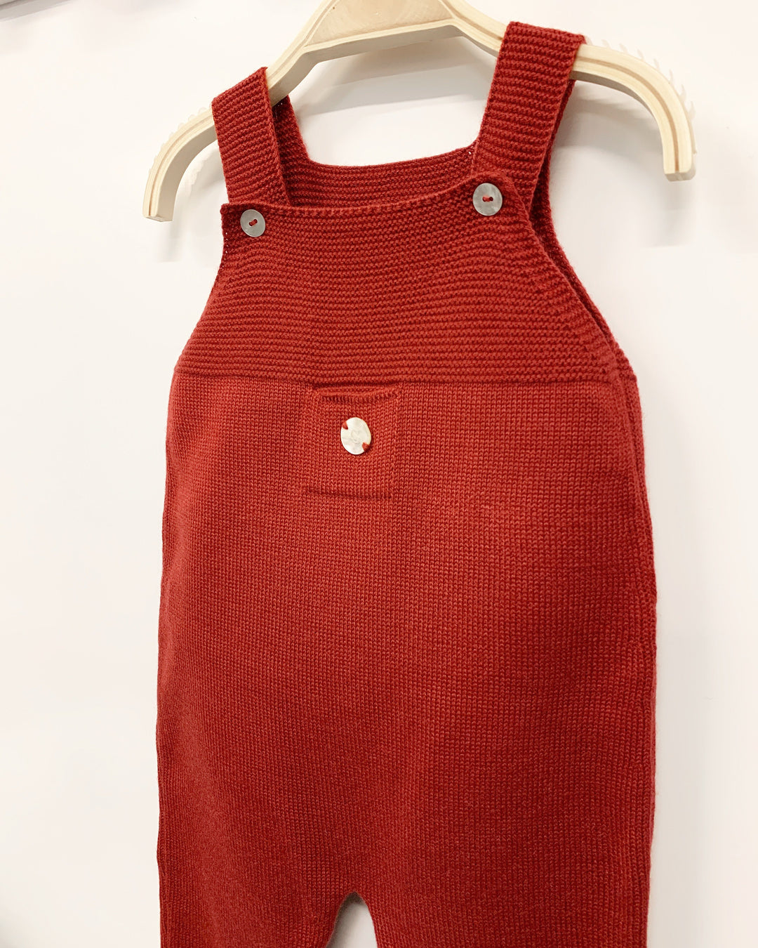 Granlei Burgundy Knitted Dungarees | Millie and John