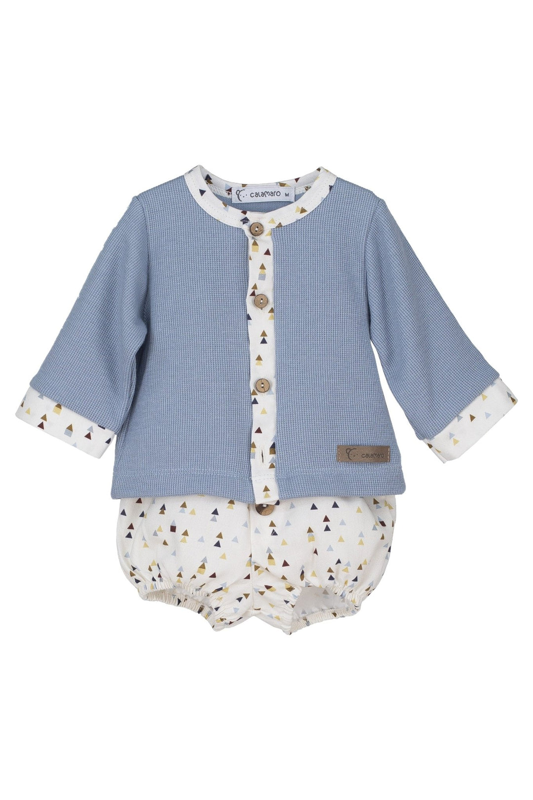 Calamaro "Arlo" Powder Blue Knit Top & Jam Pants - Millie and John