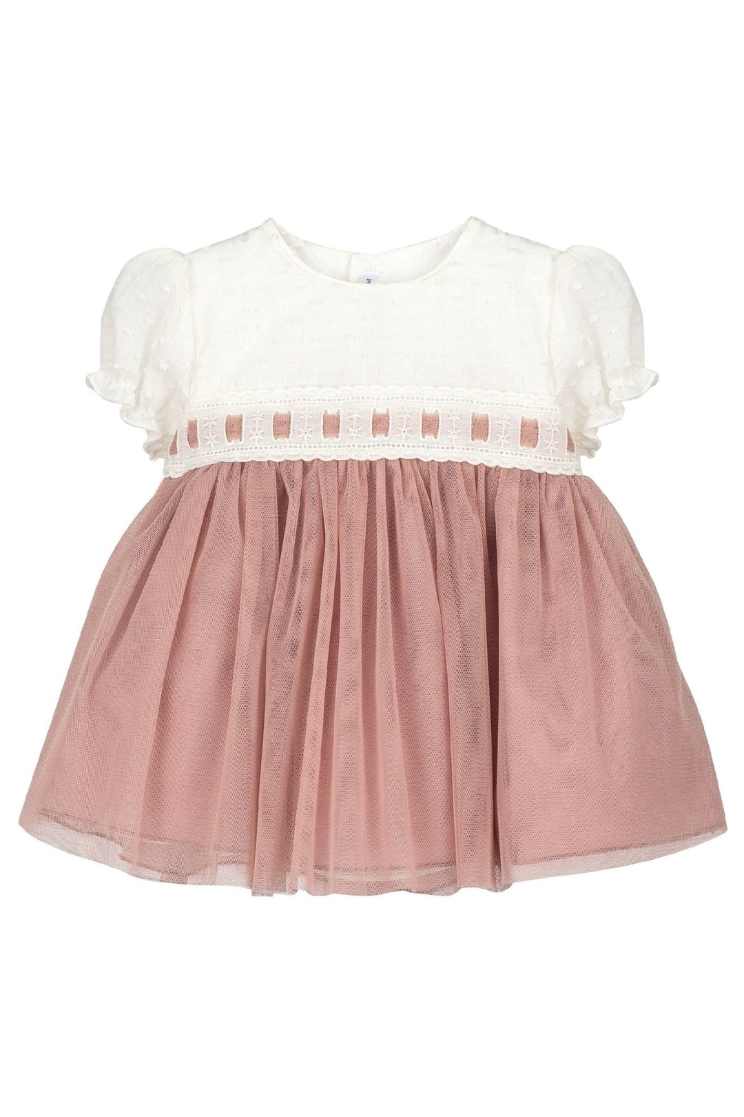 Calamaro Excellentt "Alexandra" Pale Rose Tulle Dress - Millie and John