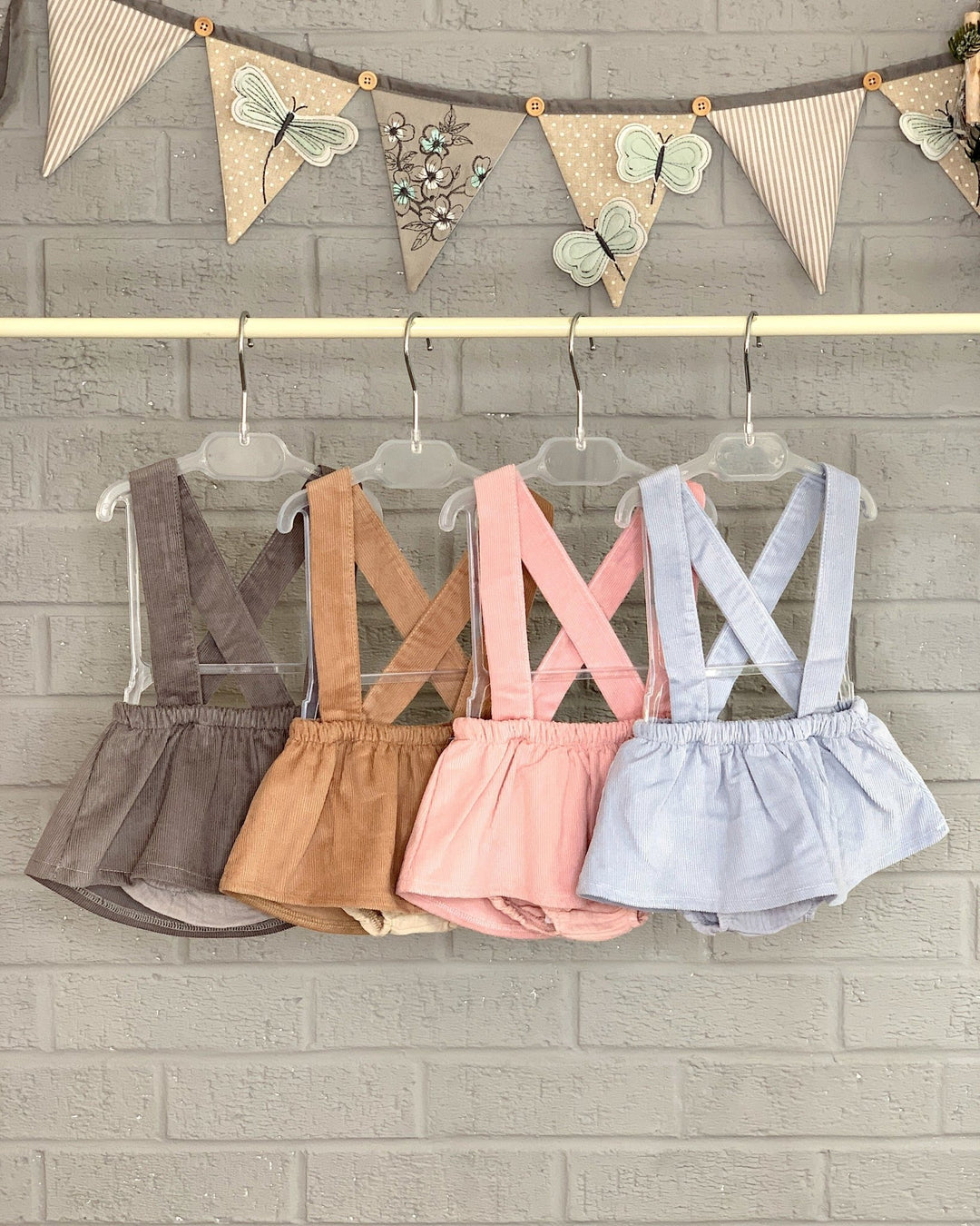 Calamaro "Kore" Cord Skirt with Braces - Millie and John