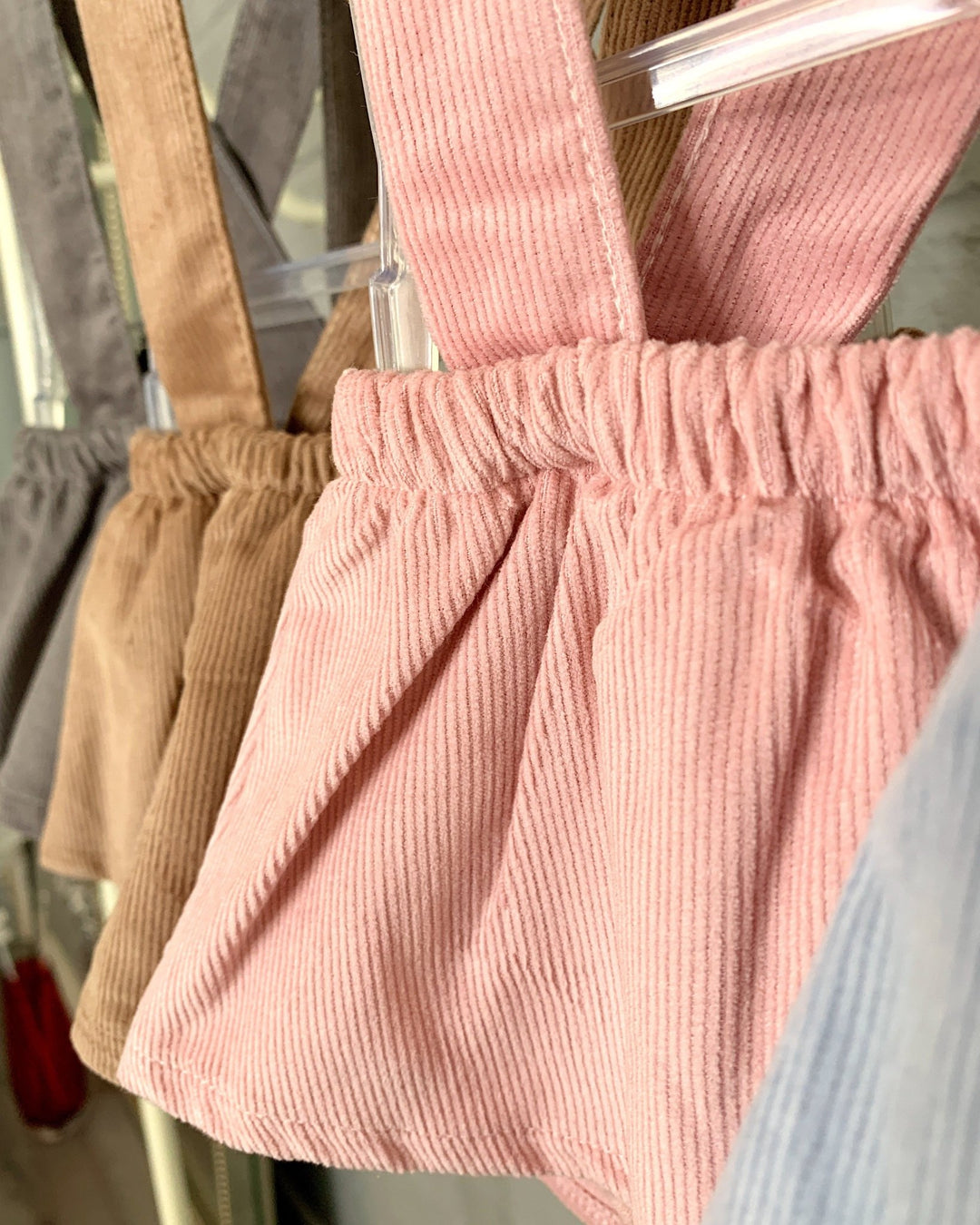 Calamaro "Kore" Cord Skirt with Braces - Millie and John