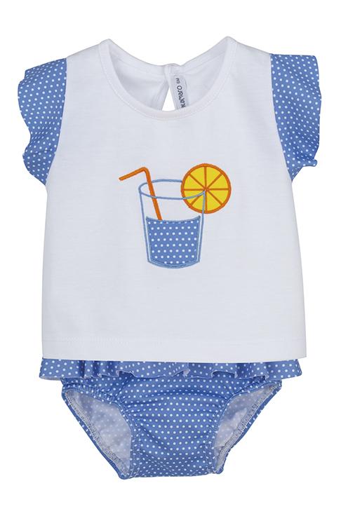 Calamaro "Nicole" Blue Polka Dot Swimwear - Millie and John