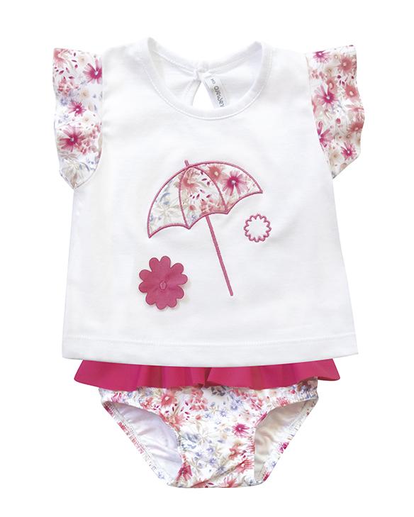 Calamaro "Pansy" Fuchsia Floral Swimwear - Millie and John