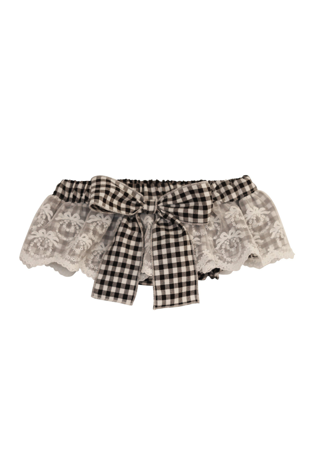 Phi "Camille" Black Gingham Lace Bloomers | Millie and John