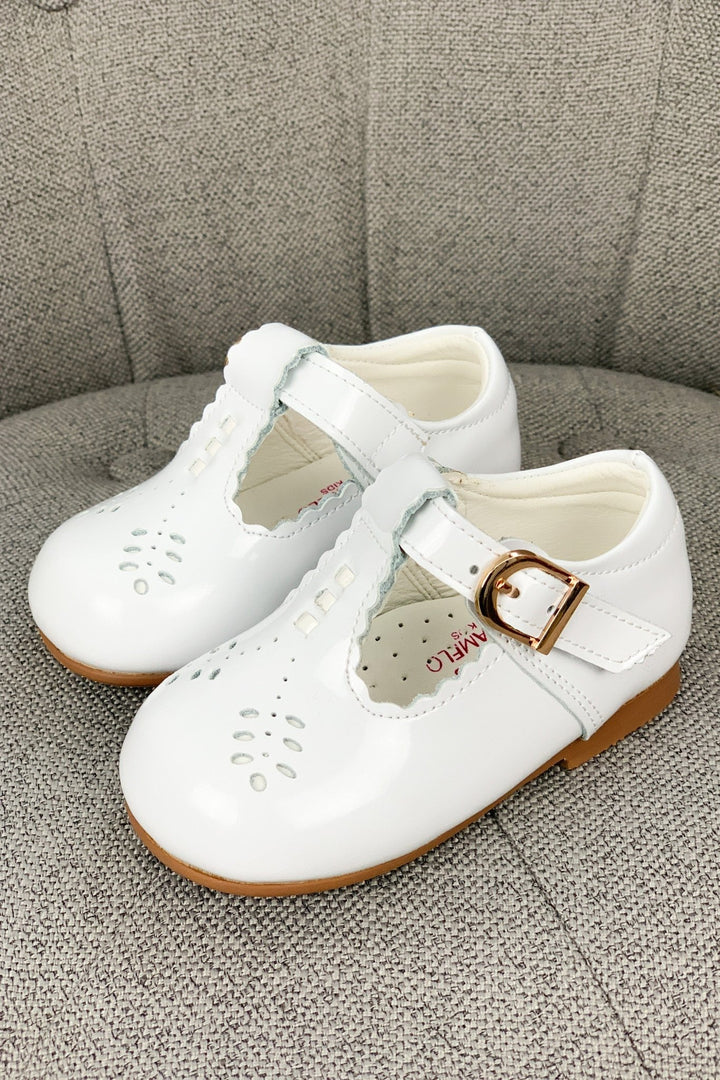 Caramelo Kids "Beatrice" Patent Leather T - Bar Shoes - Millie and John
