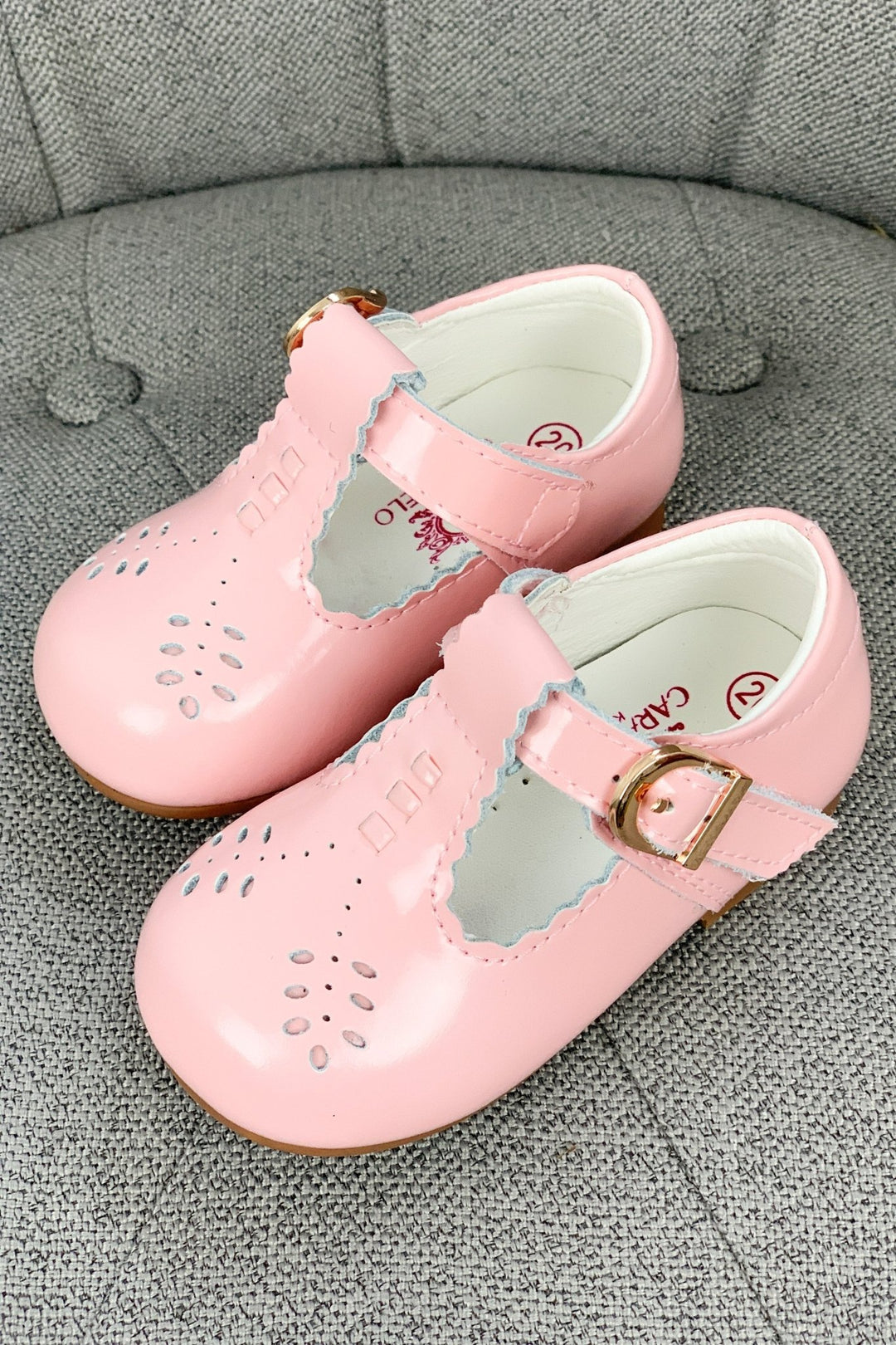 Caramelo Kids "Beatrice" Patent Leather T - Bar Shoes - Millie and John