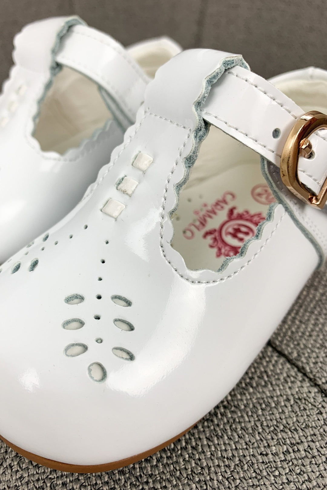 Caramelo Kids "Beatrice" Patent Leather T - Bar Shoes - Millie and John