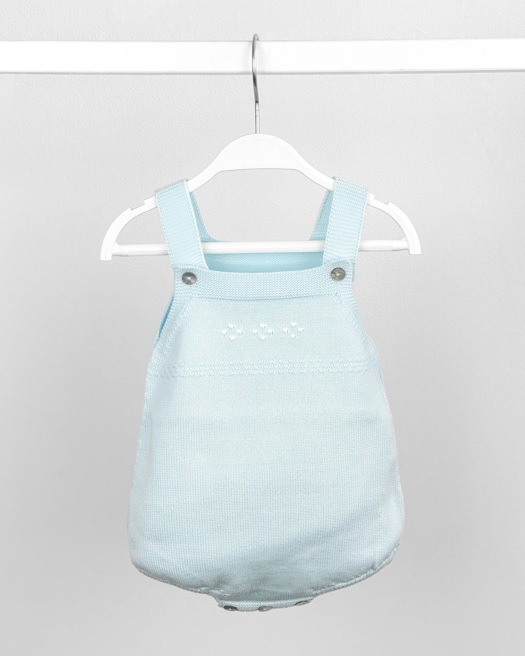 Granlei Classic Knitted Dungaree Romper - Mint | Millie and John