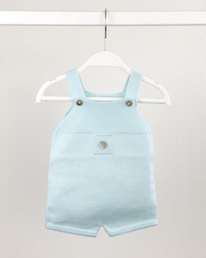 Granlei Classic Short Knitted Dungarees - Mint | Millie and John