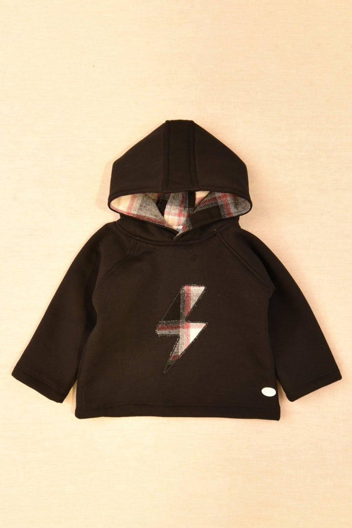 Cocote "Harlem" Black Tartan Lightning Bolt Hoodie - Millie and John