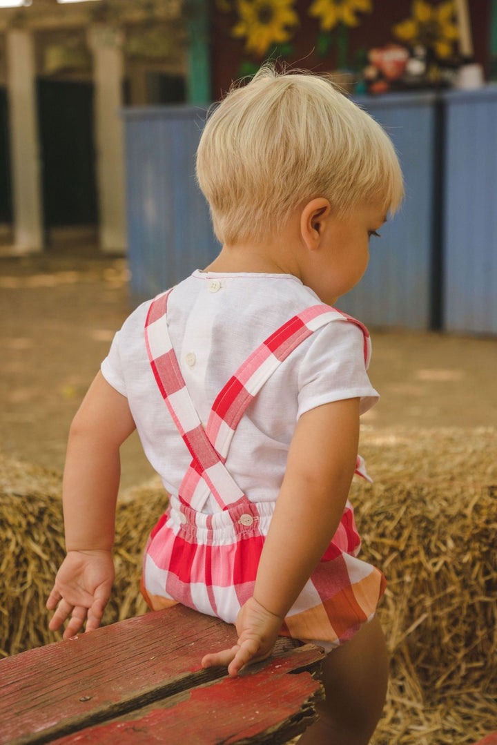 Cocote "Isaac" Multicoloured Check Jam Pants & Shirt - Millie and John