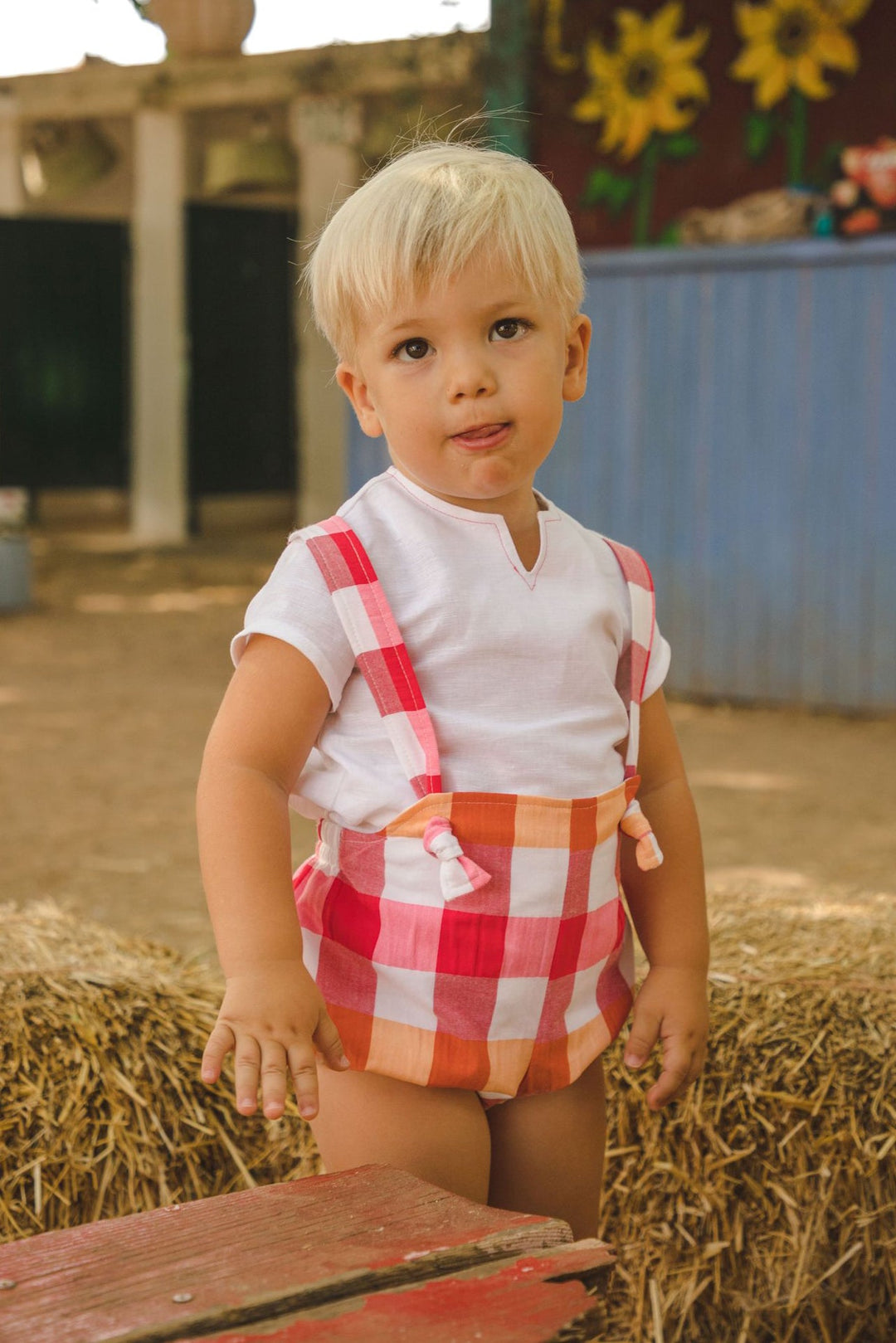 Cocote "Isaac" Multicoloured Check Jam Pants & Shirt - Millie and John