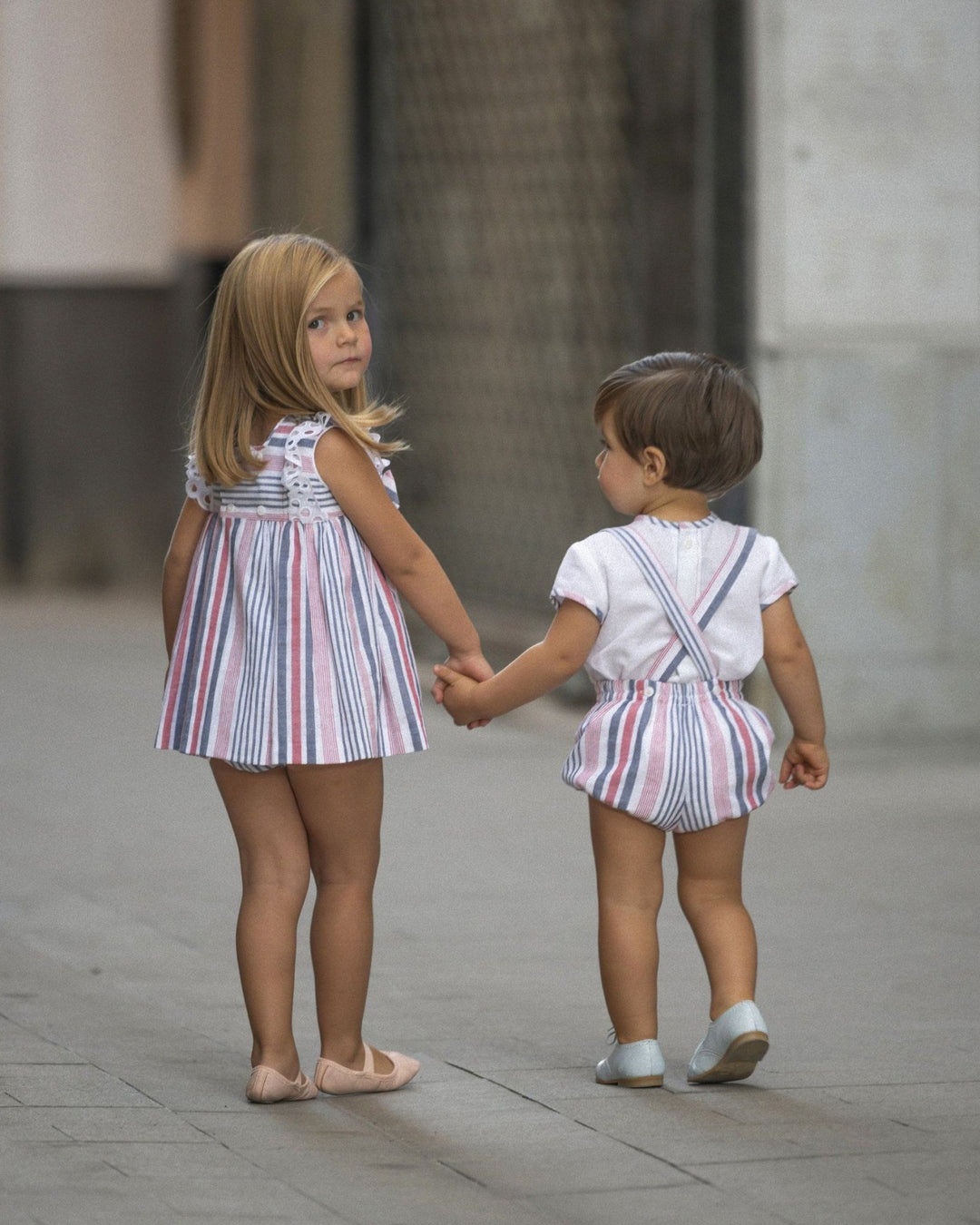 Cocote "Jasper" Navy & Red Striped Jam Pants & Shirt - Millie and John