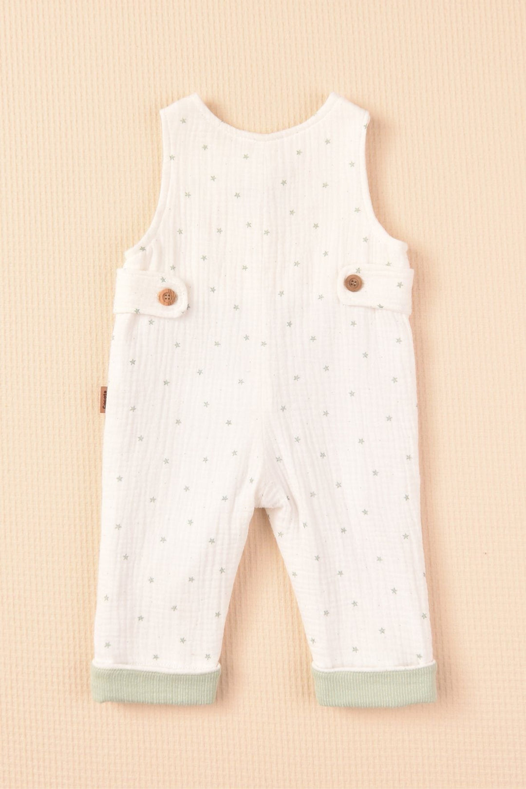 Cocote "Miguel" Sage Green Shirt & Star Print Dungarees - Millie and John