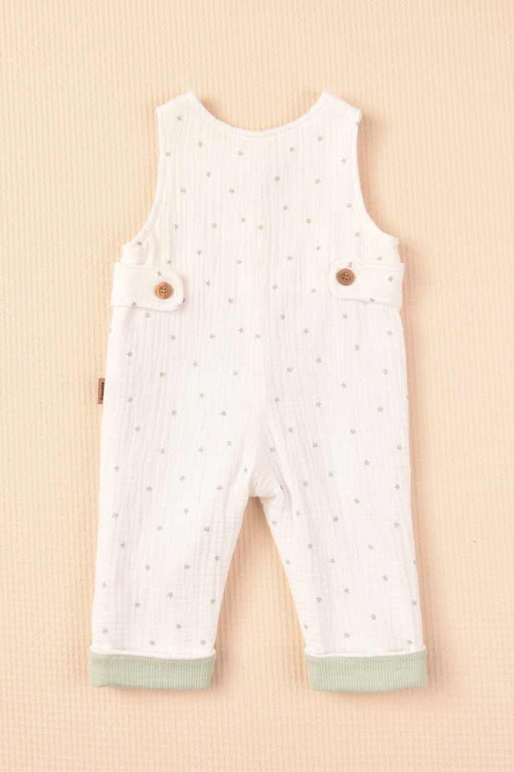 Cocote "Miguel" Sage Green Shirt & Star Print Dungarees - Millie and John