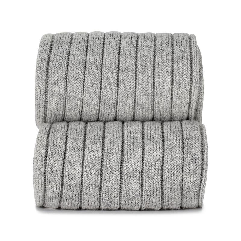 Condor Aluminium Grey Ribbed Tights - Millie and John