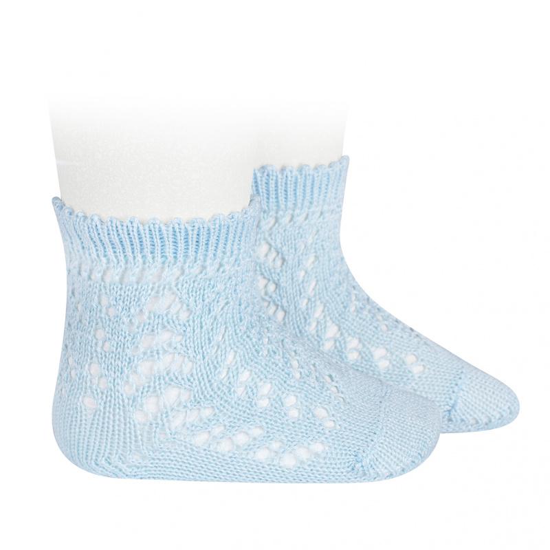 Condor Baby Blue Ankle Openwork Socks - Millie and John