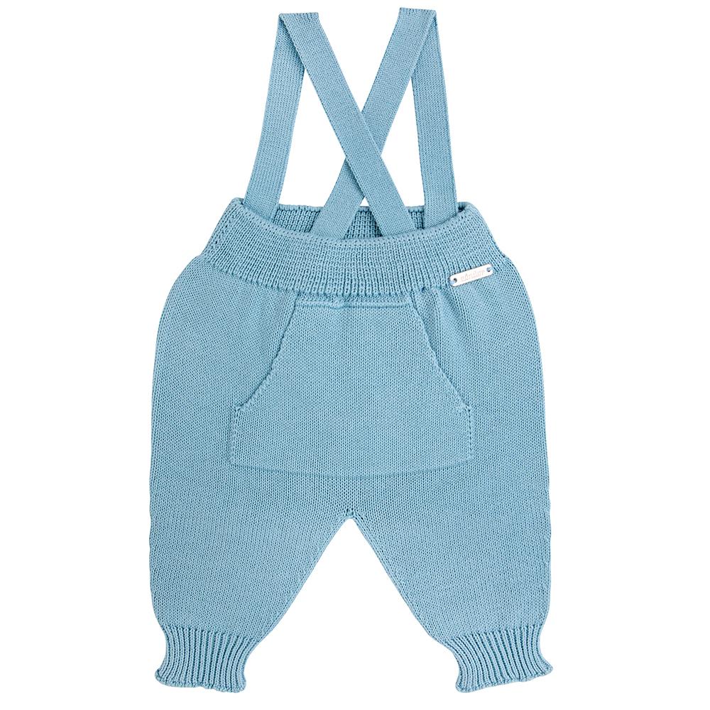 Condor Cloud Blue Knitted Trousers with Braces - Millie and John